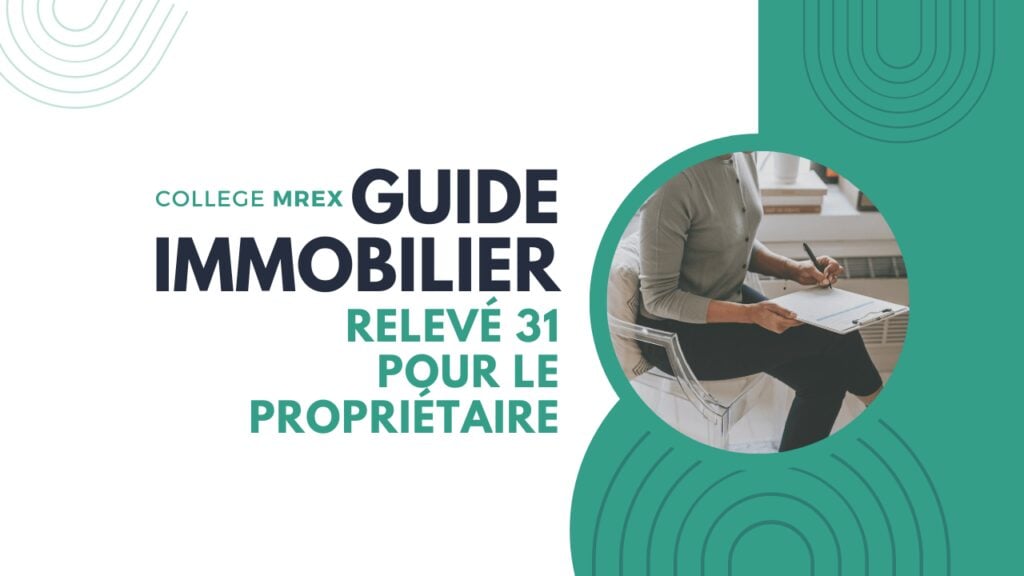 relevé 31 relever 31 Guide propriétaire  immeuble immobilier Collège MREX releve 31